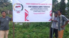 Fery Napitupulu dan lahan Tol Kuala Tanjung-Indrapura. (Foto: Ist)