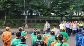 Sambut Jakim 2024, Pemkot Jakpus Bersih-bersih Jalur Lintasan Wilayah Kecamatan Tanah Abang