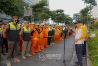 Walikota Jakpus Pimpinan Apel 1000 Pasukan Bersih Bersih