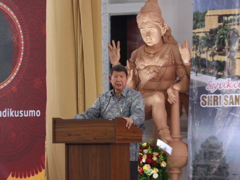 Hashim Djojohadikusumo saat menyampaikan sambutan. (Foto: okjakarta)