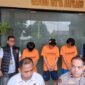 Kapolsek kembangan Kompol Billy Gustiano Barman beserta jajaran menggelar Pers rilis kasus pembacokan anggotanya