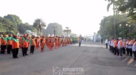 400 Petugas Gabungan Kembali Bersihkan Jalur Lintasan Jakim