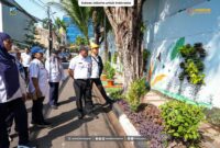 Sekko Administrasi Jakarta Pusat Bakwan Ferizan Ginting melakukan monitor penataan kawasan triwulan II di Kecamatan Cempaka Putih, Johar Baru, dan Menteng. 