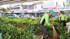 Pemerintah Kota (Pemkot) Administrasi Jakarta Pusat membuat taman yang terletak di Jalan KH. Hasyim Ashari, tepatnya di kolong fly over depan ITC Roxy Mas, Selasa
