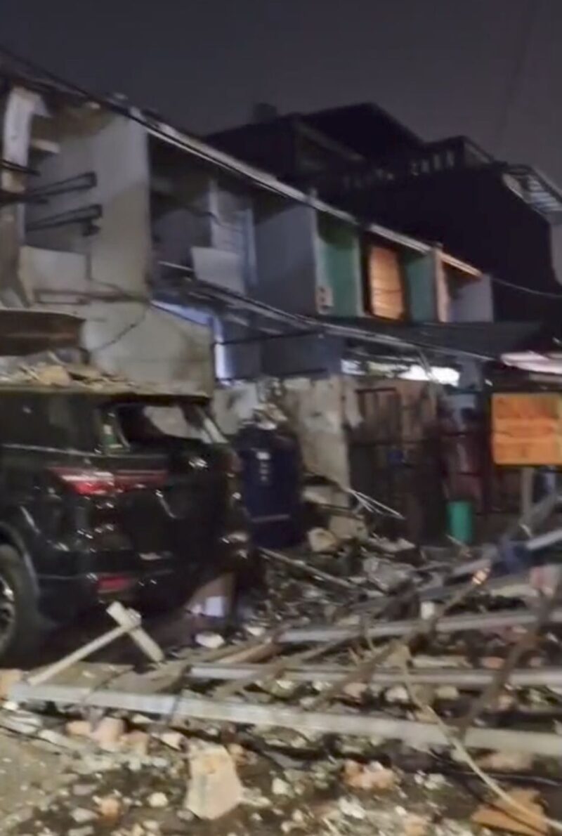 Rumah dampak ledakan tabung gas LPJ di kecamatan Cengkareng