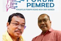 Foto: Ketua Forum Pemred SMSI Dara Edi Yoga Bersama Sekertaris Bonar S.H.