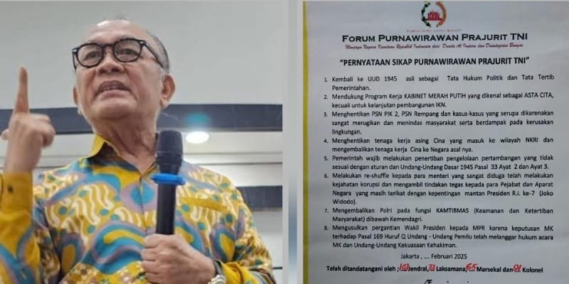 Foto: Tokoh Militer senior. Mayjen TNI (Purn) Dr. Saurip Kadi