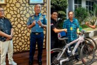 Foto: Ketua PWI Jaya Kesit Budi Handoyo dan Panglima Komando Armada Republik Indonesia (Pangkoarmada RI) Laksamana Madya TNI Denih Hendrata menyatakan dukungan penuh terhadap kegiatan Fun Bike yang diselenggarakan Persatuan Wartawan Indonesia (PWI) Jaya