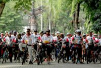 Foto ilustrasi: Kemeriahan sepeda santai Pokja PWI Wali Kota Jakarta Utara, Minggu (1/9/2024) saat finis di Pasar Seni, Ancol.