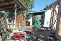 Renovasi Program TMMD ke-124 Kodim 0810/Nganjuk. Salah satunya milik Sholikin, warga Desa Lengkong Lor, Kecamatan Ngluyu