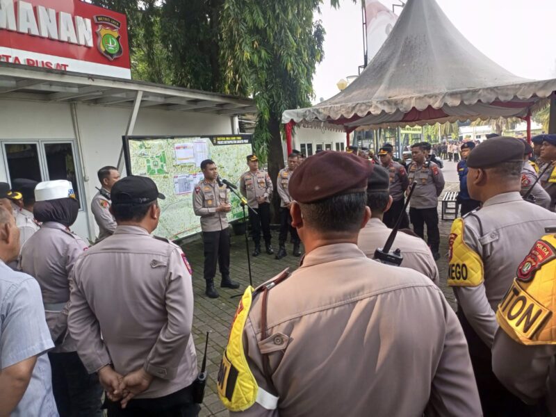 Foto: AKBP Danny Yulianto Saat Pimpinan Apel Pengamanan Dua Aksi Unjuk Rasa. (Dok-Istimewa).