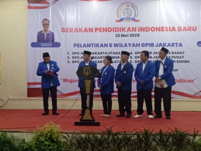 Gerakan Pendidikan Indonesia Baru (GPIB) DPW DKI Jakarta berhasil membentuk dan melantik enam Dewan Pengurus Cabang (DPC) di seluruh wilayah Jakarta, termasuk Kepulauan Seribu