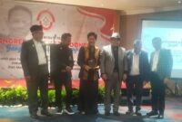 Presiden KAI Dr. Nasrullah Nawawi SH.,MH.,MM.,CRA., Sekjend PWI Pusat Wina Armada, SH.,MH, Ketua Dewa Penasehat DPP KAI Erman Umar, SH, Ketua Dewan Kehormatan Aprillia Supaliyanto MS, SH.,MM.,CLA, Dewan Pengawas DPP KAI Drs. Taufik CH.,SH.,MH