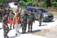 Kolonel Inf Tri Aji Sartono, M.Han., melakukan peninjauan ke lokasi dan Komandan Kodim 0806/Trenggalek, Letkol Inf Edy Sunarko, S.Sos., yang turut mendampingi kegiatan tersebut.