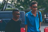 Dua orang terduga pelaku pengeroyokan terhadap seorang advokat di lahan Sky Garden, milik PT Reka Rumanda Agung Abadi (RRAA), Cengkareng