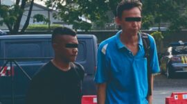 Dua orang terduga pelaku pengeroyokan terhadap seorang advokat di lahan Sky Garden, milik PT Reka Rumanda Agung Abadi (RRAA), Cengkareng