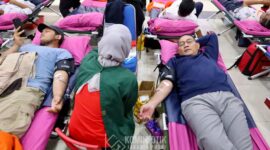 Wali Kota Jakpus Drs. Arifin M.AP dan Ratusan ASN Donor Darah Bersama