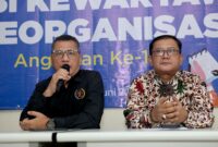 Ketua PWI Jaya Kesit Budi Handoyo bersama Sekertaris PWI Jaya Arman Suparman SH, MH.