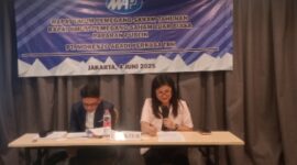 Foto: Direktur PT MAP Meriam Lina Sitorus bersama Tim Manajemen Yunus Bachtiar. (Dok/Fhm/Okj)