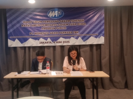 Foto: Direktur PT MAP Meriam Lina Sitorus bersama Tim Manajemen Yunus Bachtiar. (Dok/Fhm/Okj)