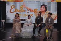 Foto: Konferensi Pers Etenia Croft, penyanyi cilik yang berani menelurkan satu album penuh bertajuk “BERSINAR”. (Dok/Fhm/Okj)