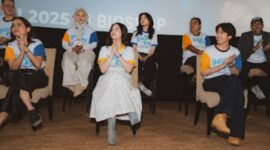 Foto: SinemArt, Bertaut Rindu: Semua Impian Berhak Dirayakan, resmi meluncurkan poster dan trailer perdana dalam konferensi pers yang digelar di Plaza Senayan, Jakarta, Jumat (4/7/2025). (Dok-Istimewa)