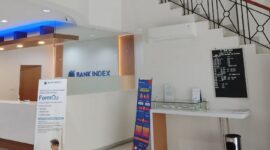 Foto: Lobby Bank Index Pluit, Jakarta Utara, Kamis (24/7/2025). (Dok/Fhm/Okj)