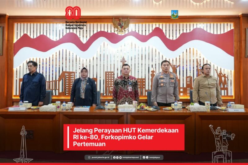Forum Komunikasi Pimpinan Kota (Forkopimko) mengadakan pertemuan dengan UKPD dan mitra kerja Pemerintah Kota (Pemkot) Administrasi Jakarta Pusat