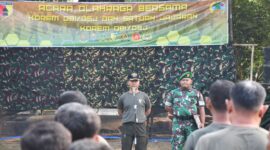 Kebugaran dan Silaturahmi Prajurit Terjalin di Lapangan Mojorejo
