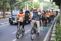 Wali Kota Jakarta Pusat Tinjau Lingkungan Lewat Gowes Pagi
