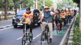 Wali Kota Jakarta Pusat Tinjau Lingkungan Lewat Gowes Pagi
