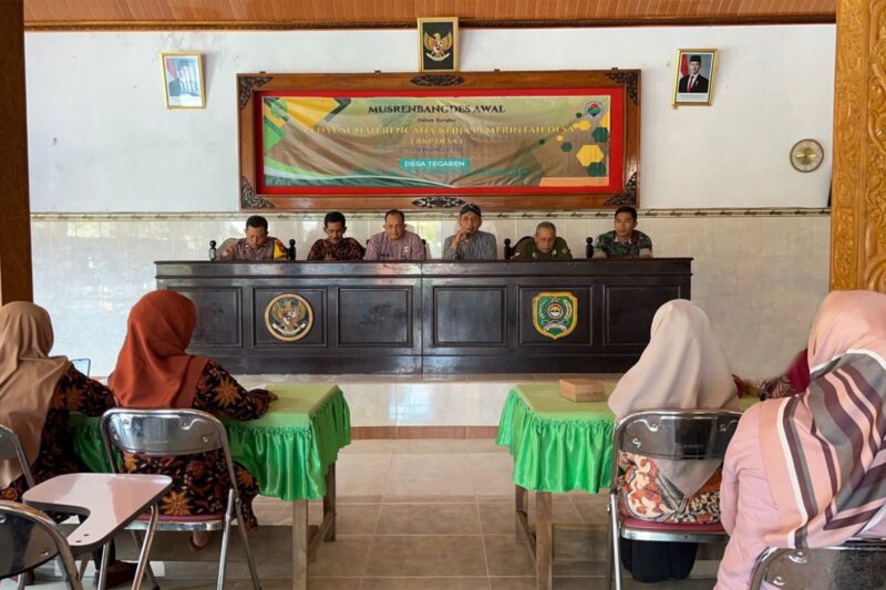 Sinergi TNI dan Pilar Desa Tegaren Rumuskan Pembangunan 2026