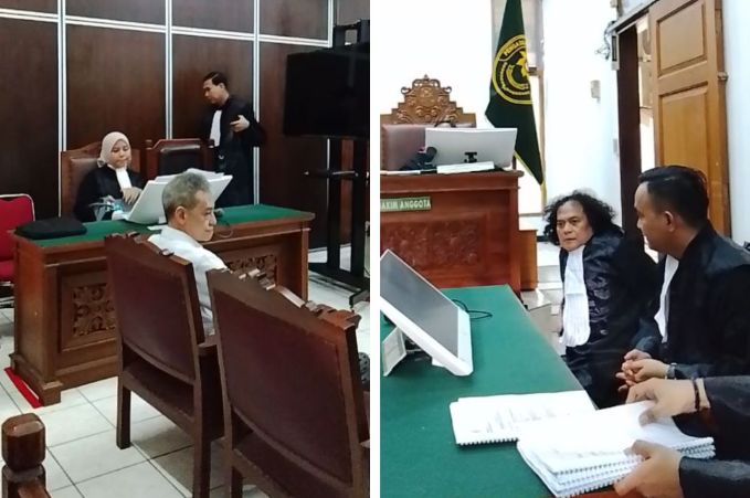Foto: Kolase Suasana Ruang Sidang Pledoi Fariz RM di Pengadilan Negeri Jakarta Selatan, Senin (11/8/2025). (Dok/Fhm/Okj)