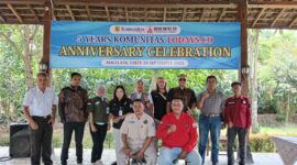 Foto: Media Komunitastodays.co merayakan hari jadinya yang ke-5 tahun di Balkondes Kembanglimus, Borobudur, Jawa Tengah.