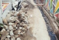 Foto: Proyek peningkatan saluran air di Jl. Bidara Pasar Inpres RT 07 dan 05 RW 02, Kelurahan Wijaya Kusuma.