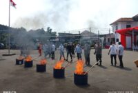 Foto: Pemusnahan Barang Bukti Tindak Pidana Narkotika dengan Cara Dibakar. (Dok-Okj)