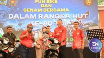 Foto: Fun Bike HUT ke-80 TNI di Madiun Meriah, Danrem 081/DSJ Serahkan Hadiah Utama