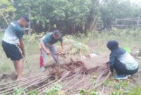 Foto:Dari kebun belakang rumahnya, Letda Isdayun meneguhkan satu pesan: bahwa berbagi tak harus menunggu berlebih.