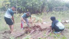 Foto:Dari kebun belakang rumahnya, Letda Isdayun meneguhkan satu pesan: bahwa berbagi tak harus menunggu berlebih.