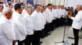 Foto: Pengukuhan Pengurus baru Persatuan Wartawan Indonesia (PWI) Pusat masa bakti 2025-2030, di Monumen Pers Nasional Surakarta, Jawa Tengah, Sabtu (4/10/2025). (Dok-Istimewa)