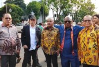Foto: Dr. Mansur, S.H., M.M., Ketua Dewan Masjid Provinsi Papua sekaligus Ketua Kerukunan Sulawesi Selatan Provinsi Papua (kanan pojok). (Dok-Okj/Fahmy)