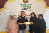 Foto: Kepala Satuan Intelijen Nasional Nanda Almer Ronny Putra Santuni Anak Yatim dan Dhuafa. (Dok-Istimewa)