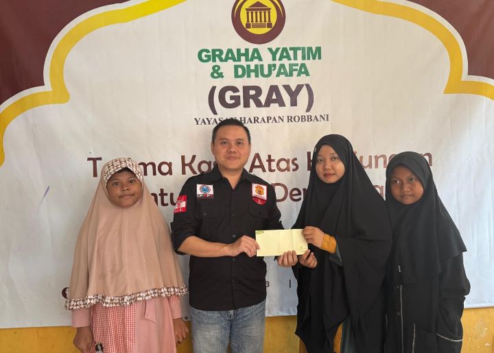 Foto: Kepala Satuan Intelijen Nasional Nanda Almer Ronny Putra Santuni Anak Yatim dan Dhuafa. (Dok-Istimewa)