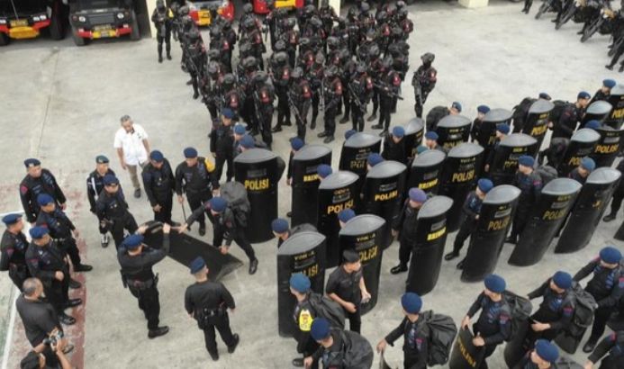 Foto: Brimob Polda Metro Jaya menggelar apel kesiapsiagaan pasukan di Markas Komando Satuan Brimobda Metro Jaya, Kwitang, Jakarta Pusat, Sabtu (18/10/2025. (Dok-Polda Metro Jaya)