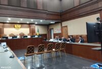 Foto: Suasana Ruang Sidang Prof. Dr. HM. Hatta Ali. SH., MH., Pengadilan Negeri Jakarta Pusat, Selasa (21/10/2025). (Dok-Okj/Fahmy Nurdin)