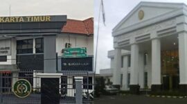 Foto: Kolase Gedung Kejaksaan Negeri Jakarta Timur dan Pengadilan Negeri Jakarta Timur. (Dok-Istimewa)