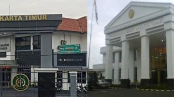 Foto: Kolase Gedung Kejaksaan Negeri Jakarta Timur dan Pengadilan Negeri Jakarta Timur. (Dok-Istimewa)