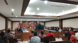 Foto: Pengadilan Tindak Pidana Korupsi (Tipikor) pada Pengadilan Negeri Jakarta Pusat kembali menggelar sidang lanjutan perkara dugaan tindak pidana korupsi dalam pembiayaan ekspor Lembaga Pembiayaan Ekspor Indonesia (LPEI) atau Indonesia Eximbank, Senin (27/10/2025). (Dok-Okj/Fahmy Nurdin)