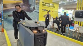 Foto: Karcher kini telah melengkapi robot pembersihnya KIRA B 50 dengan sensor dan pemindai laser yang lebih efisien untuk memastikan navigasi yang andal. (Dok-Istimewa)
