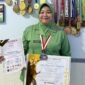 Foto: Dian Bakti Wicaksono, anggota Persit KCK Cabang XXIV Yonif 511 Koorcab Rem 081, menorehkan prestasi membanggakan dengan meraih medali perak di ajang 10th International Open Karate Championship KL Mayor’s Cup 2025 di Kuala Lumpur, Malaysia.